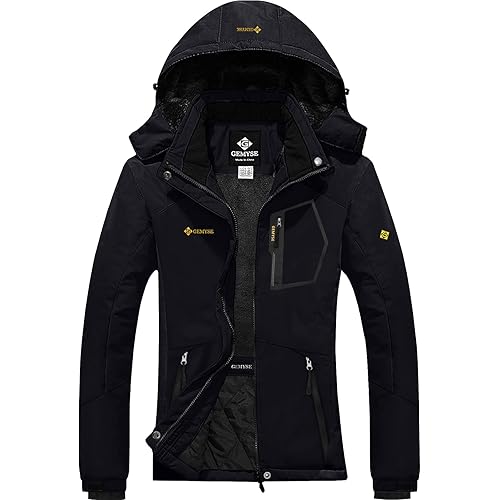 GEMYSE Women's Mountain Waterproof Ski Snow Jacket Rain Winter Jacket Coat Hooded Windproof Parka