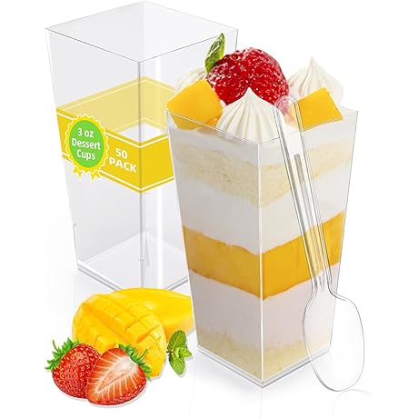 Square Shooter Dessert Cups Set