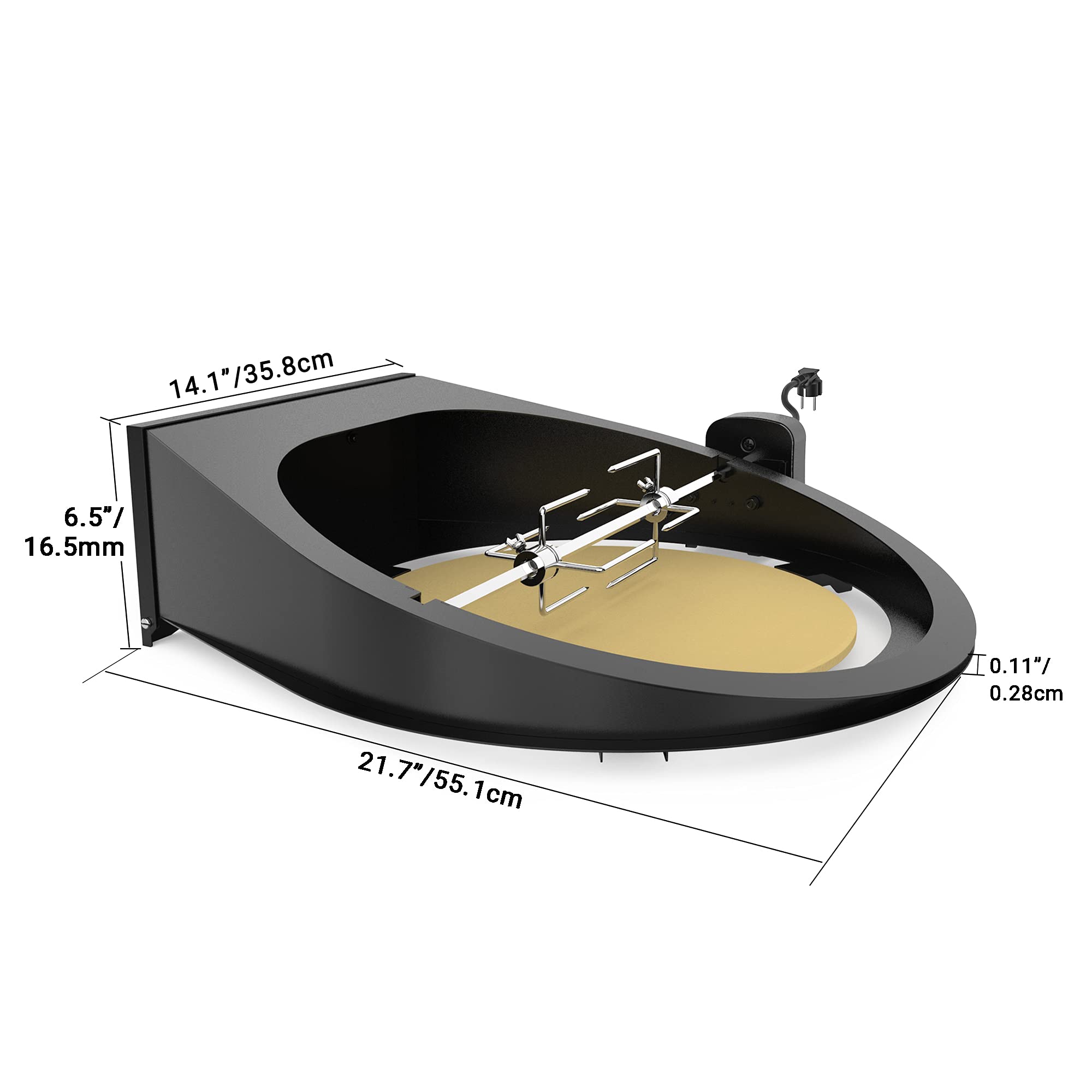 Onlyfire Forchette Girarrosto Acciaio Inox 2 Pezzi - Forchetta Carne Barbecue Per Spiedi 8mm
