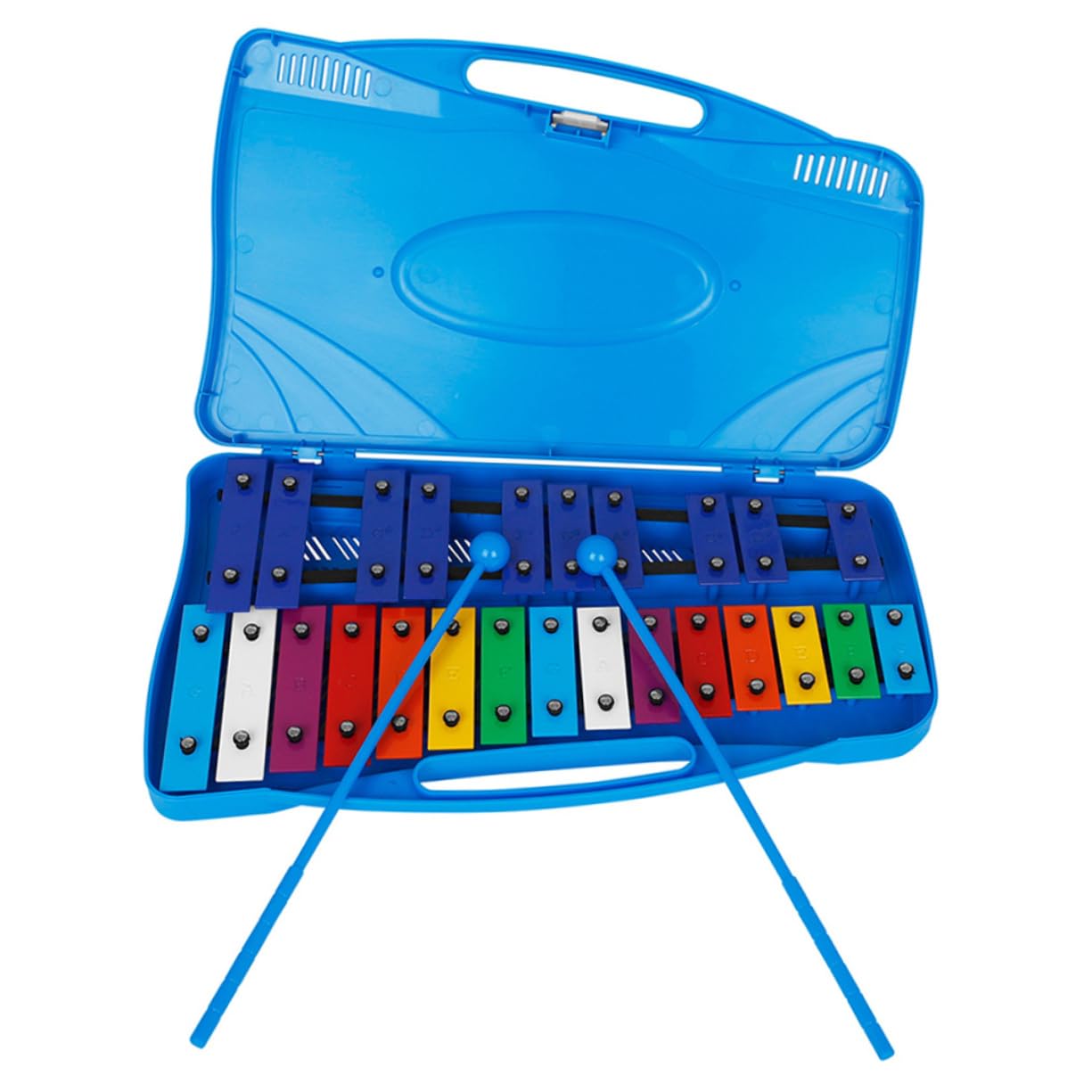 Yardwe 1 Set Notes Portable Glockenspiel Xylophone for Beginners Safe Material Musical Instrument with Mallets and Music Score for Home Kindergarten and Classrooms