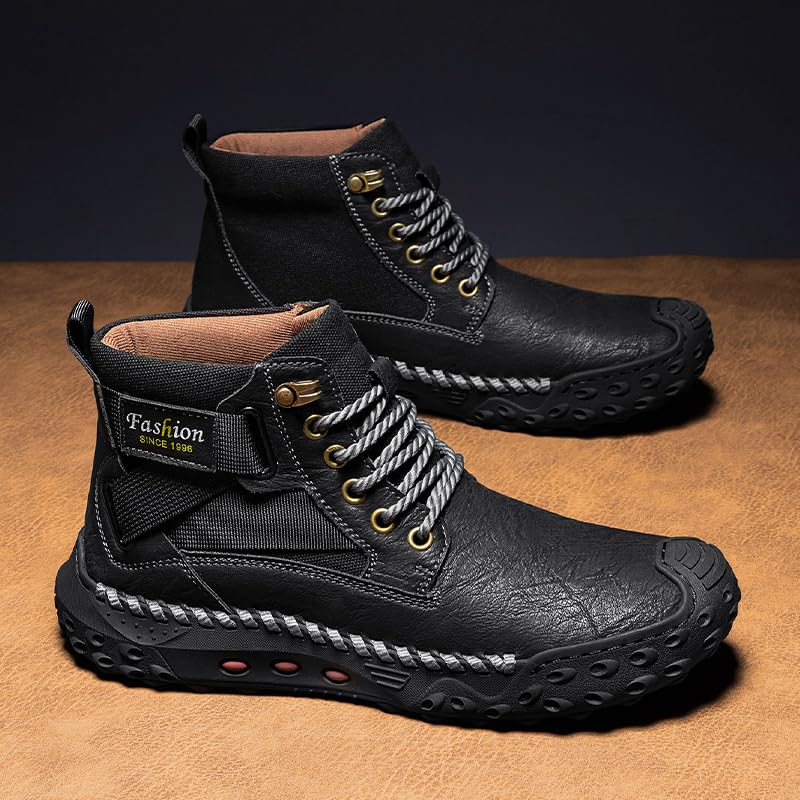 Boots For Men Chelsea Mens Casual High Top Leather Sneakers Work Shoes Men's Size3