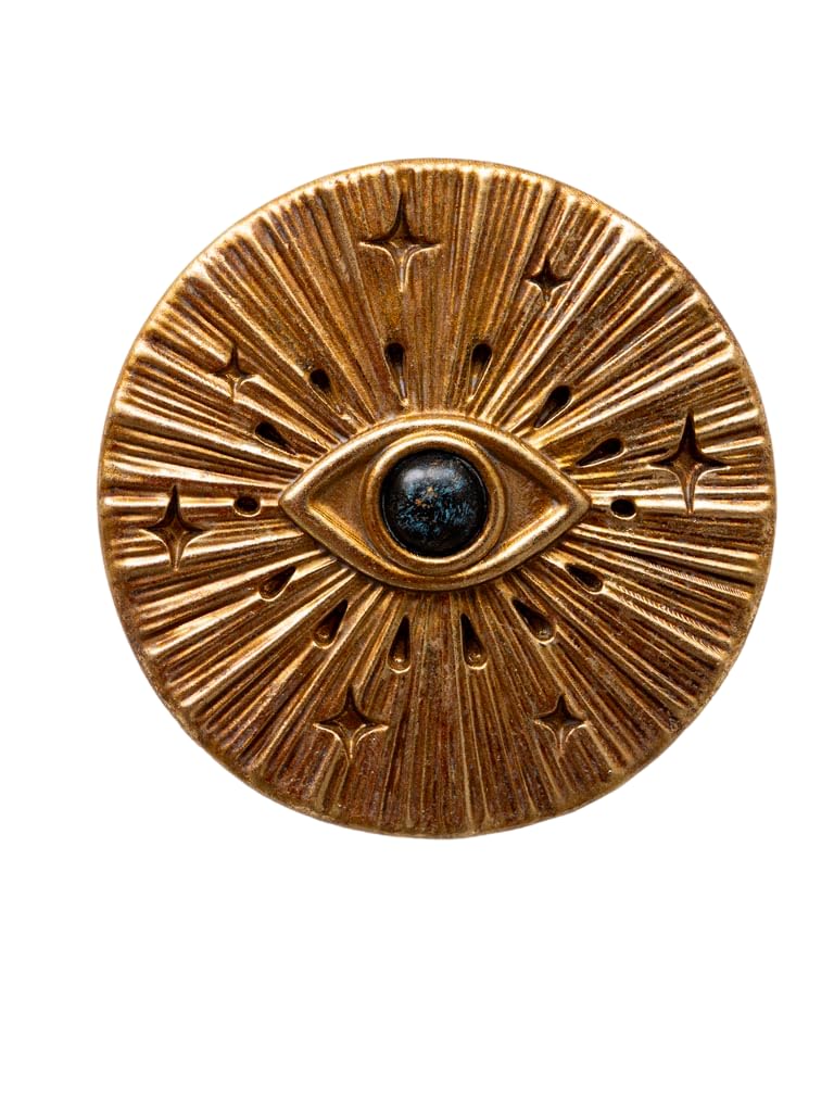Chehoma Gold Ex-Voto Wall-Mounted Eye Protection, Diameter 9.5 Cm
