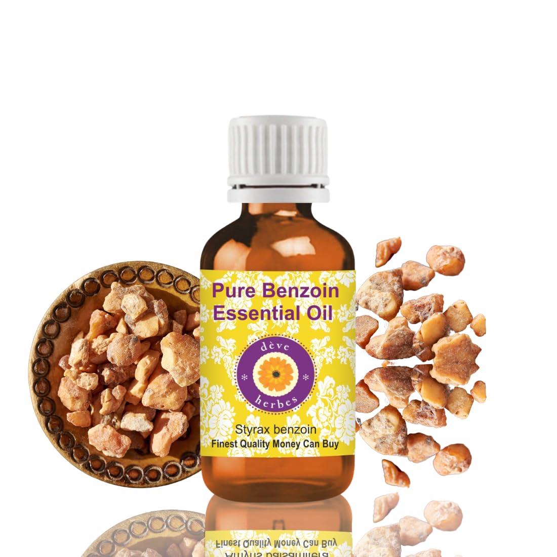 Deve Herbes Pure Benzoin Essential Oil (Styrax benzoin) Steam Distilled 15ml (0.50 oz)