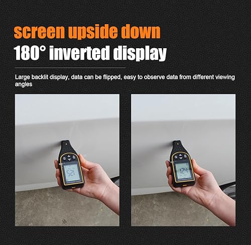 S.Fine Lackdickenmessgerät Auto - 2999µm Messbereich & ±2% Genauigkeit, 0,1µm Auflösung, Digitale Schichtdickenmessgerät mit Automatischer Fe/NFe Erkennung, Lackprüfer für Unfallwagen-Check