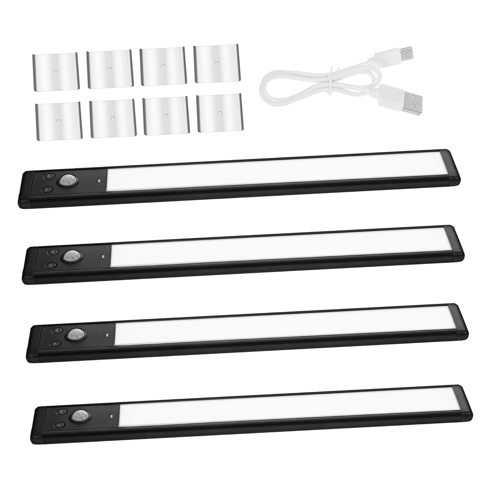 Artibetter 4piezas Luces Led Sensor De Movimiento Para Armarios Cocina Luces Bajo Encimera Alta Intensidad Para Estanterías Pasillos Escaleras
