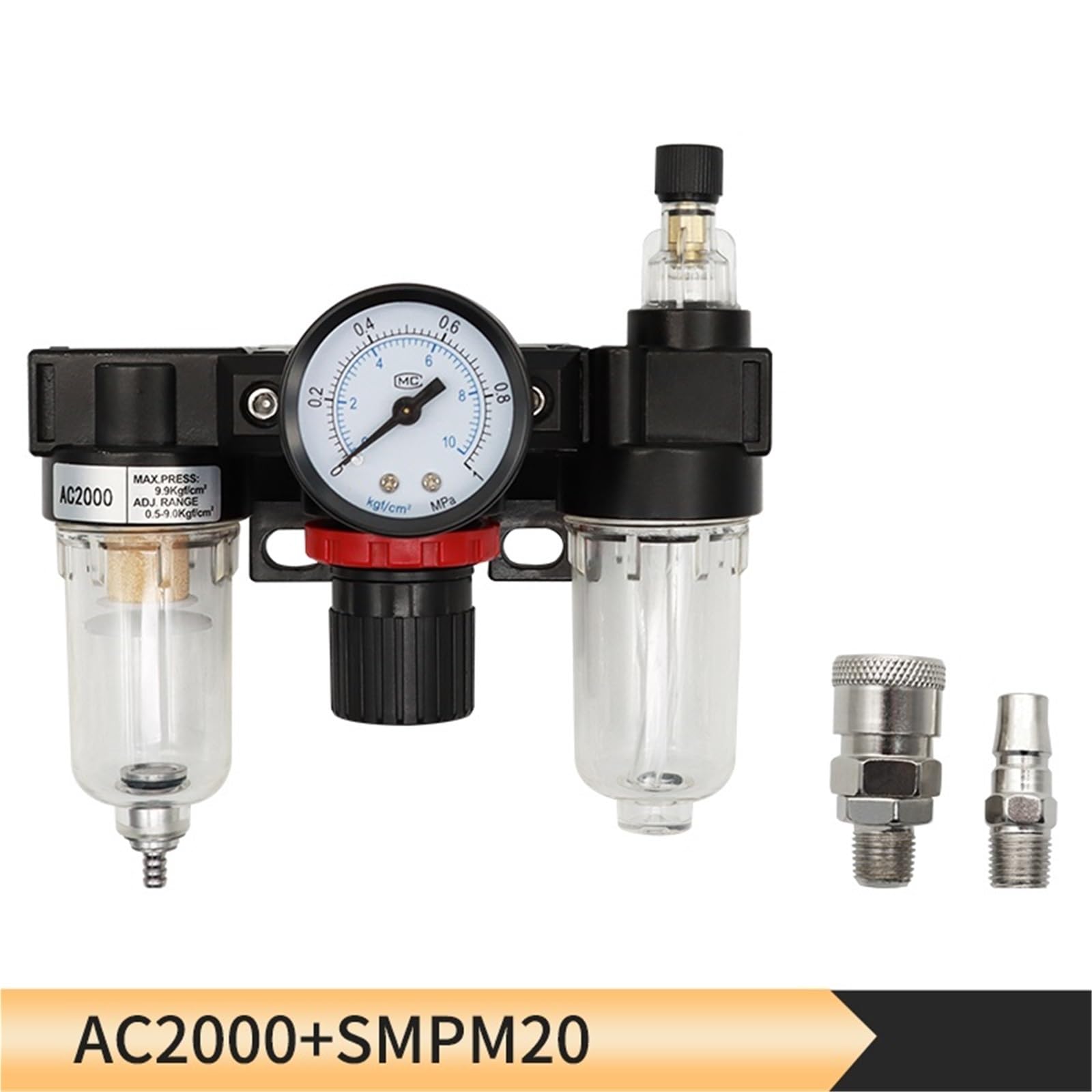 AC2000-5.7 cm regulator ciśnienia manometr sprężarki powietrza filtr oleju separator wilgoci do filtrów wody osuszanie 1 szt. (AC-SMPM20)
