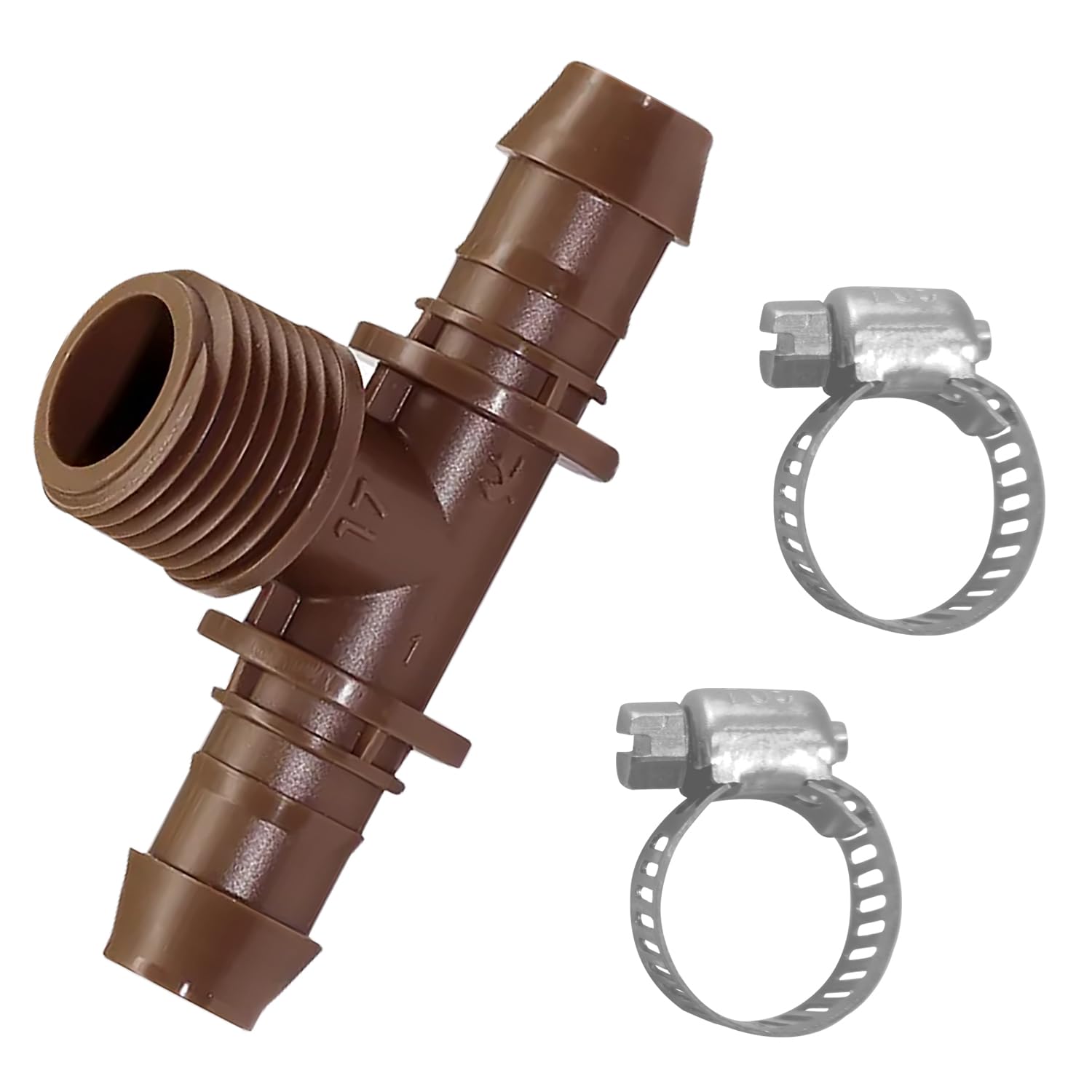 LECTO Rain Bird - Adaptador de PVC para riego por goteo, ajuste universal para kit de tubos de goteo de 5/20.3 cm, 1/5.1 cm, .1,778.0 cm (adaptador en T, 3, kit)