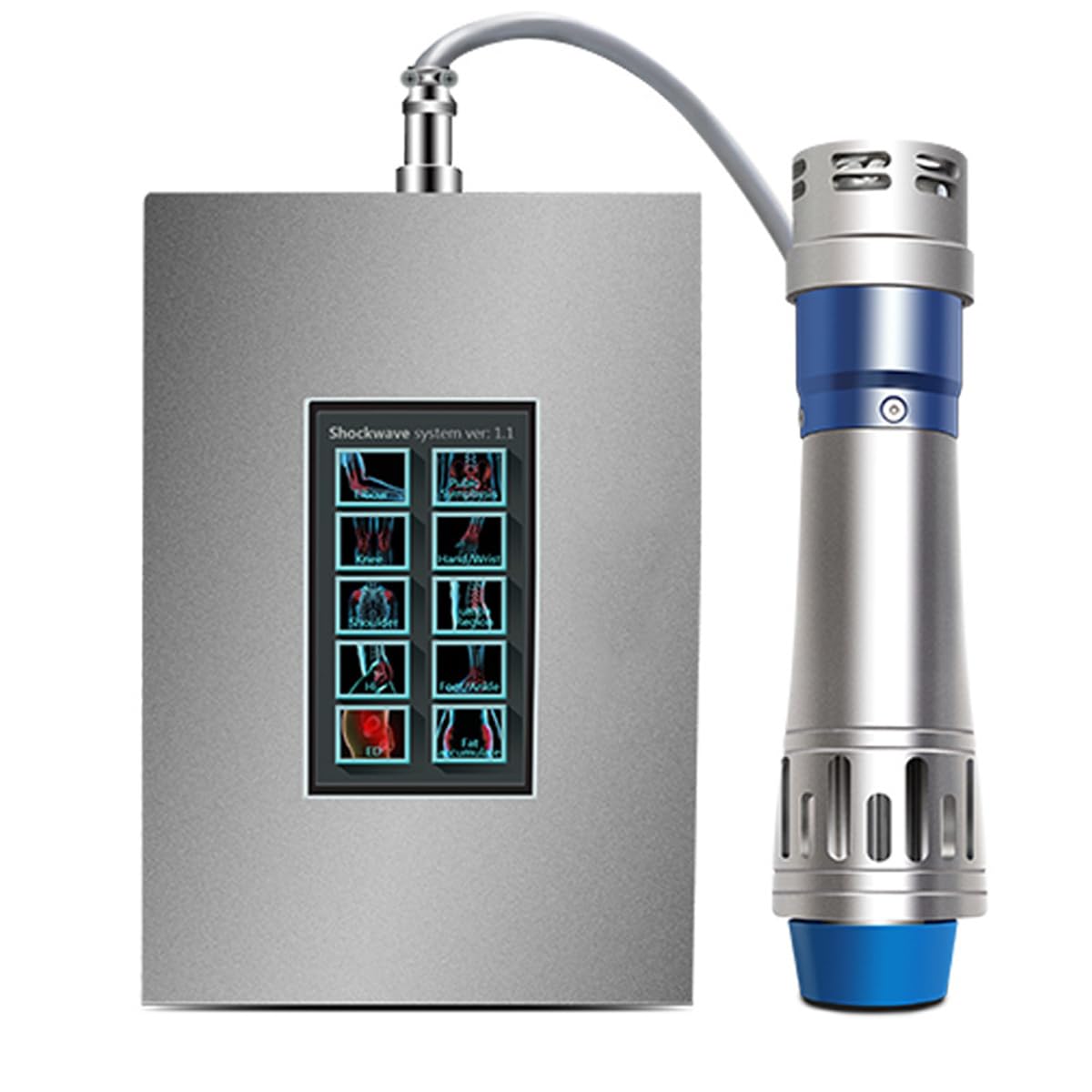 GAYAYAS Focused Shockwave Therapy Device, Eswt Extracorporeal Electric Shock Wave/ED, Shockwave Therapy Machine Pain Relief Deep Muscle Massager