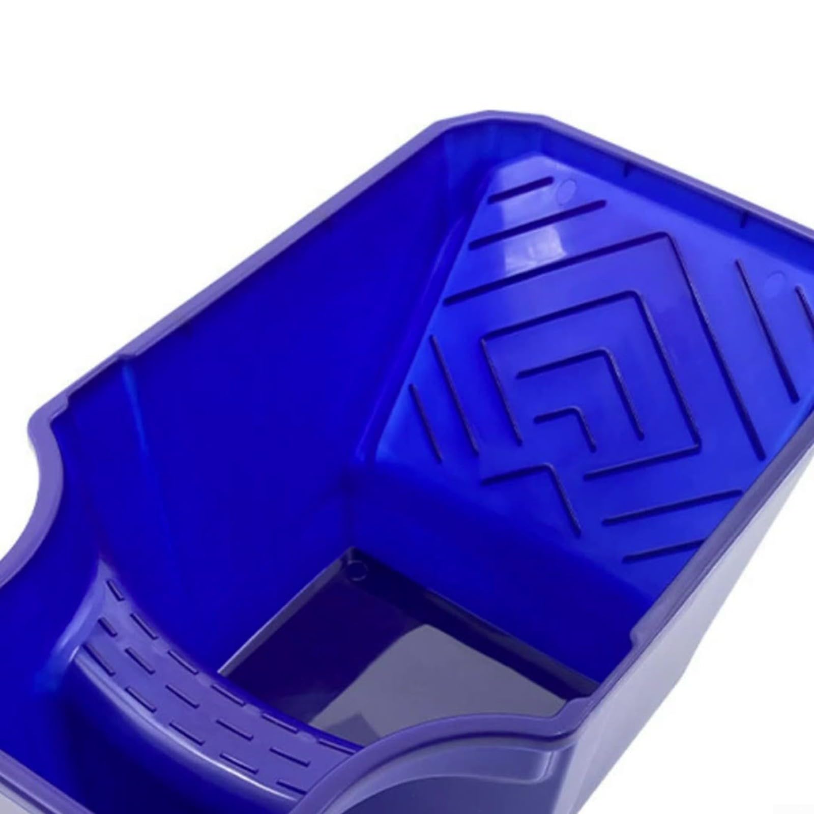 Bac à peinture avec support de brosse intégré résistant aux éclaboussures pour projets d'amélioration de la maison (bleu)