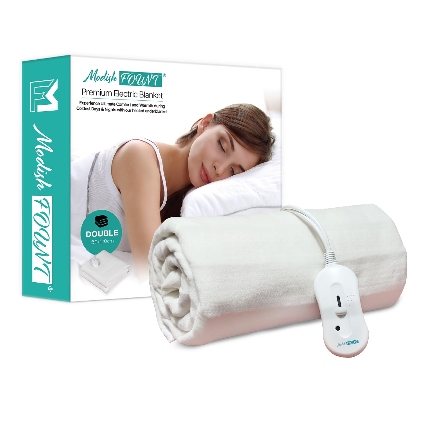 Electric Blanket - Heated Underblanket with 3 Heat Settings via Controller, Overheat Prote...