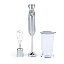 Salter EK4587MMSVDE Aspen Blend & Whisk Pro – miscelatore 2 in 1, frullatore a immersione, tritatutto per alimenti, lama in acciaio inox, Impostazioni di velocità variabili, becher 700ml, 1000W