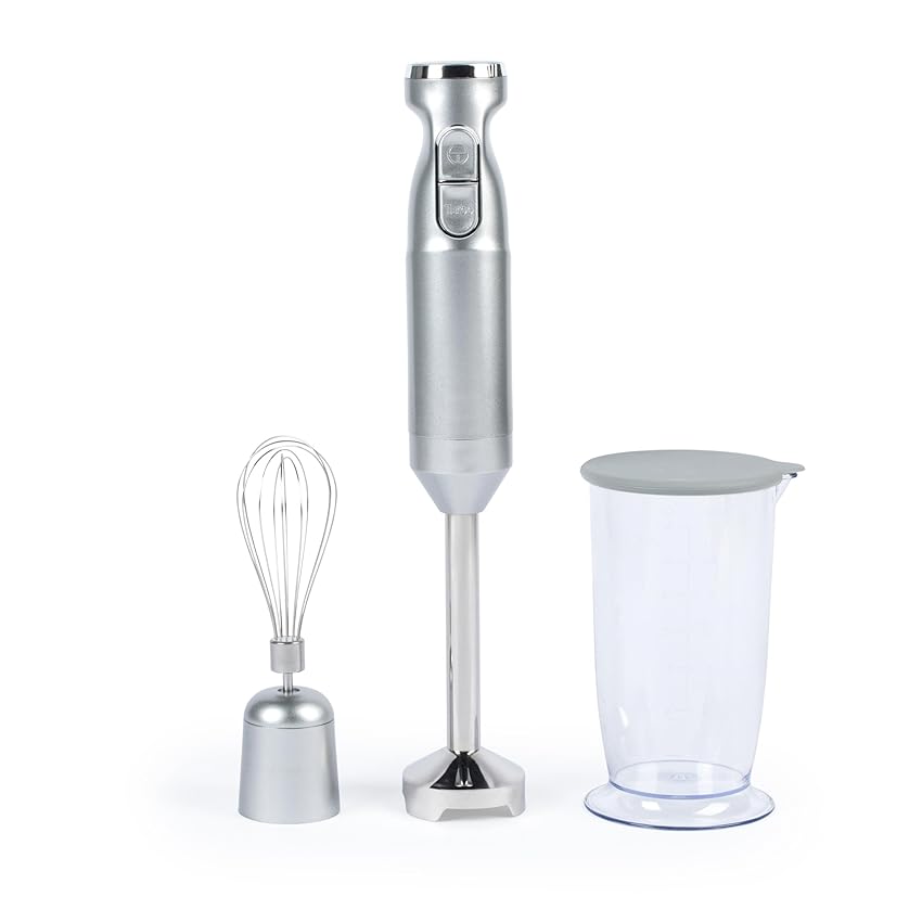 Salter EK4587MMSVDE Aspen Blend & Whisk Pro – miscelatore 2 in 1, frullatore a immersione, tritatutto per alimenti, lama in acciaio inox, Impostazioni di velocità variabili, becher 700ml, 1000W