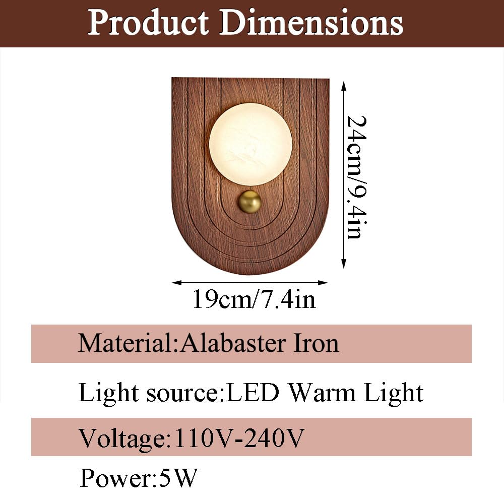 Applique da parete in alabastro naturale, con collegamento fisso a parete, lampada da parete in ferro in stile industriale moderno, apparecchio di illuminazione decorativo per ristoranti, soggi
