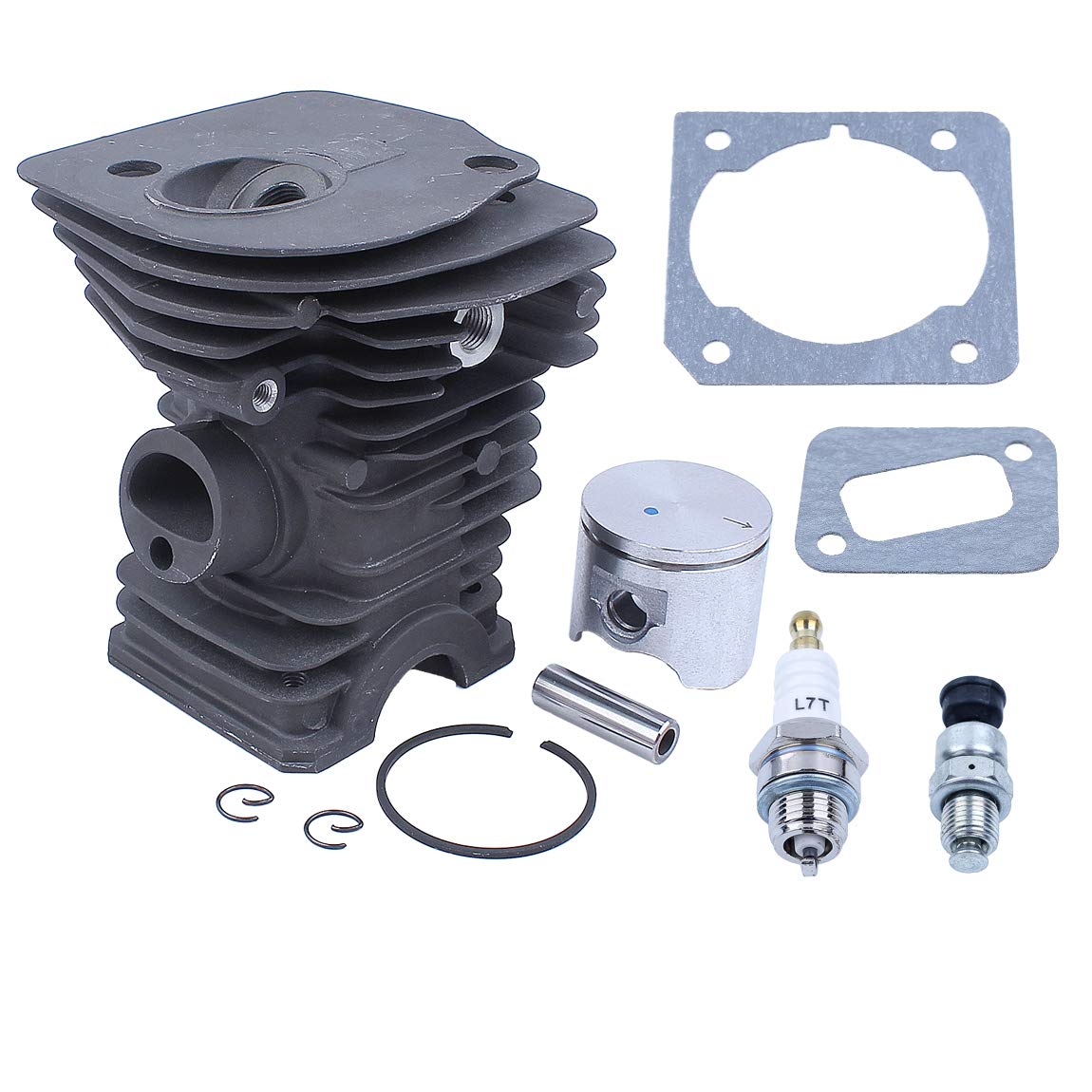 Kit de válvula de descompresión de Anillo de pistón de Cilindro de 42 mm Nikasil para Motosierra Husqvarna 340 345 E/EPA 350EPA 503870276,503870274