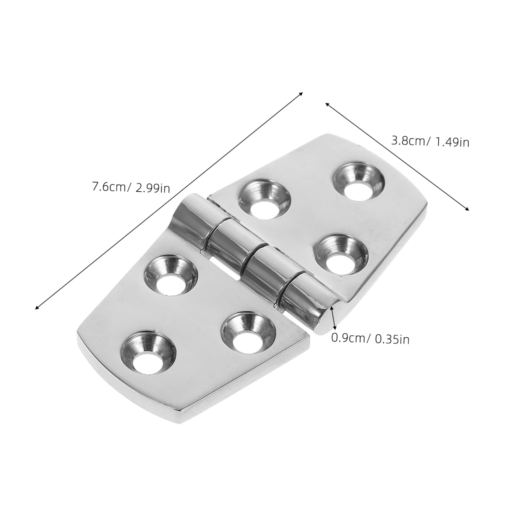 Alipis Stainless Hinge Set 4pcs Marine Grade Hinges for Boat Heavy Duty Marine Fittings Boat Hardware