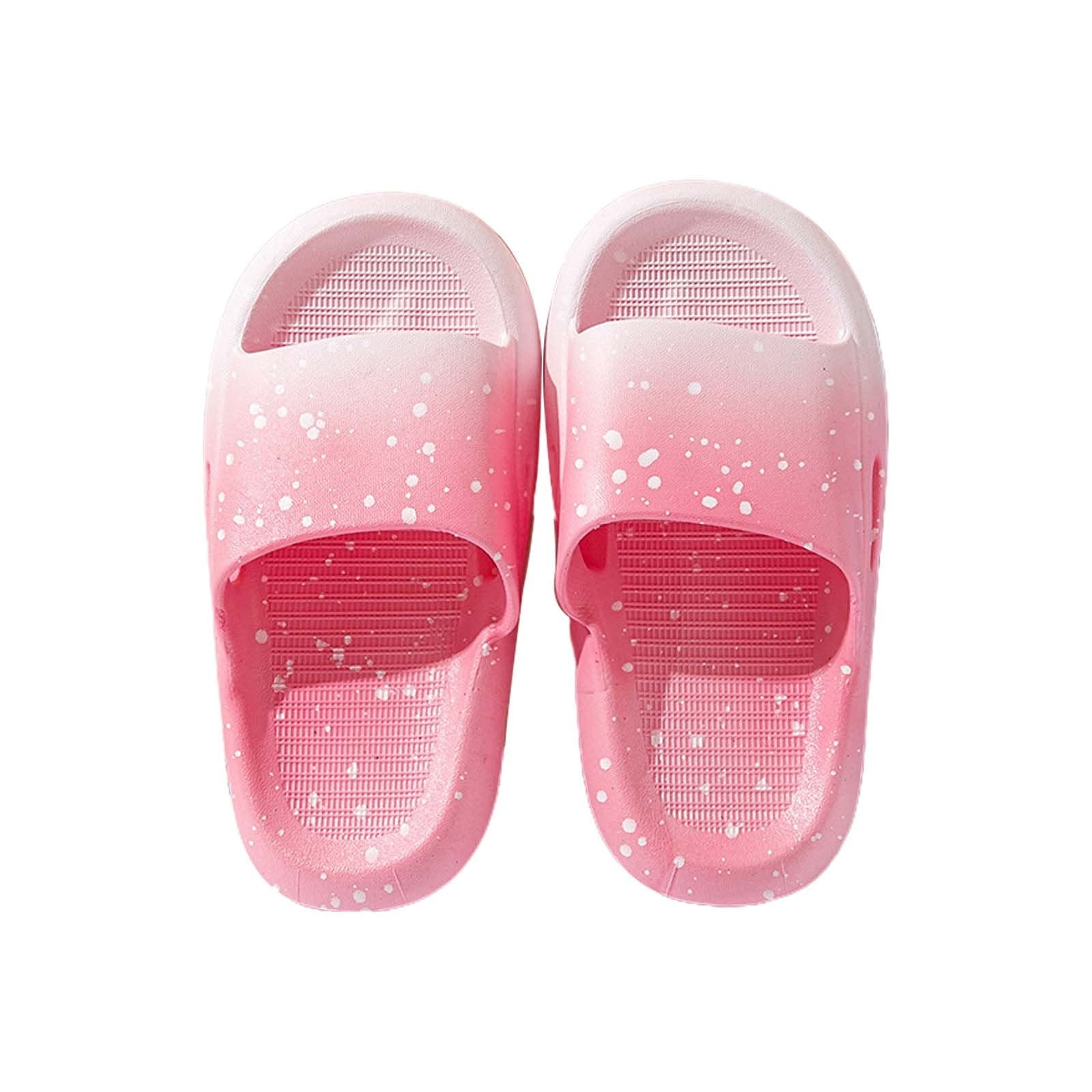Toddler Baby Girl Slippers Open Toe Shoe Head Slippers Girl Home Shoes Baby Soft Soled Sandals Women Slipper for Girls (Pink, 9.5 Little Child)