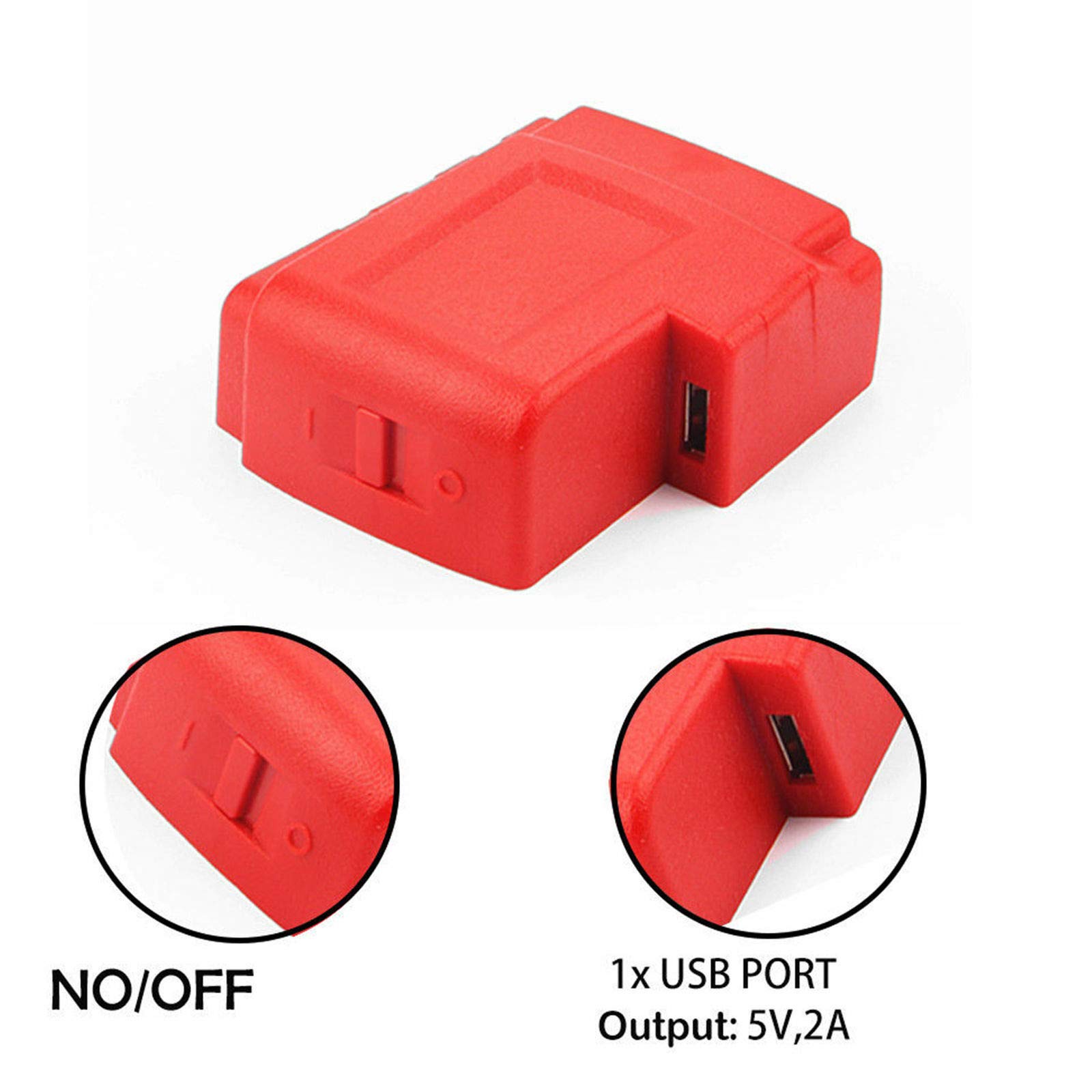 Adaptador USB Para Cargador De Baterías Milwaukee - Convierte 15V-21V En 5V/12V, ¡ideal Para Herramientas!