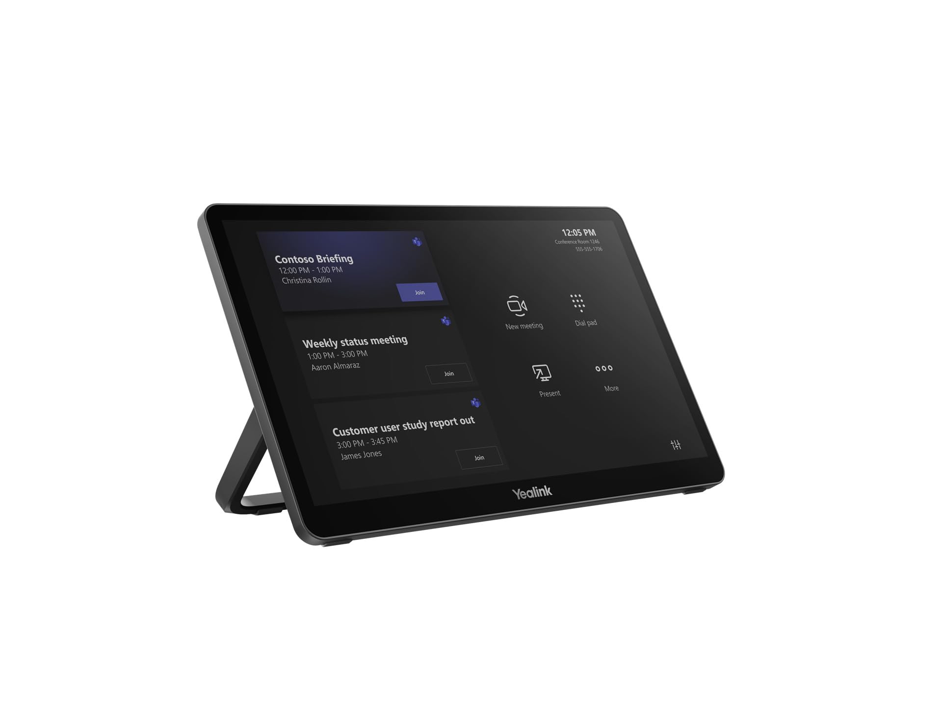 Yealink MTouch Plus-Ex Package - 11,6" Full HD Touch screen, rilevatore di movimento, supporto PoE, opzioni di montaggio flessibili, ottimizzato per Microsoft Team