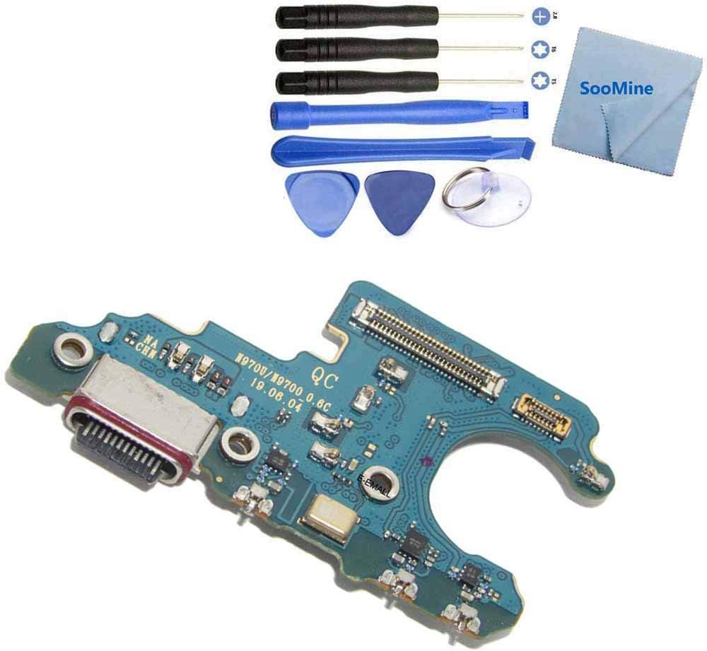 SooMine USB Dock Connector Charging Port Flex Cable Compatible Samsung Galaxy Note 10 N970U with Repair Tools