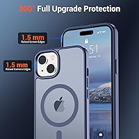 Vista 861 de SUPFINE - Funda magnética para iPhone 13 Pro Max (compatible con MagSafe), (protección contra caídas de grado militar de 10 pies), delgada, Negro