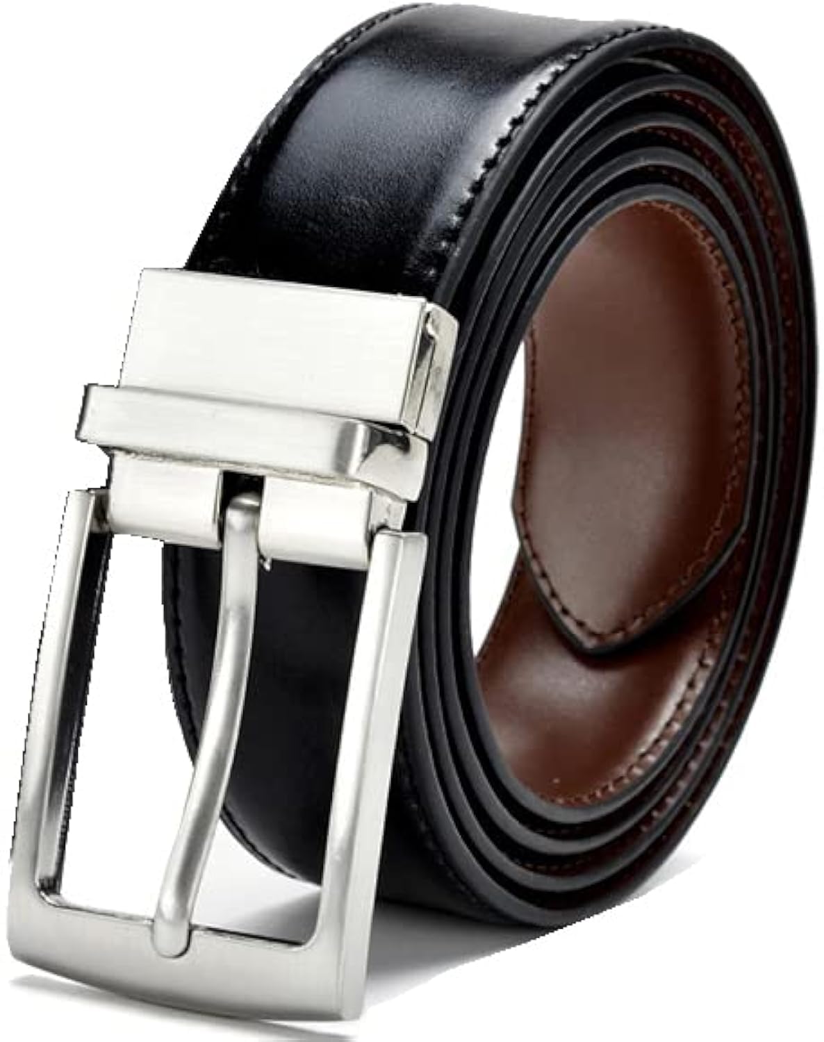 zoro Men's Vegan Leather Reversible Belt for Men-picture-43