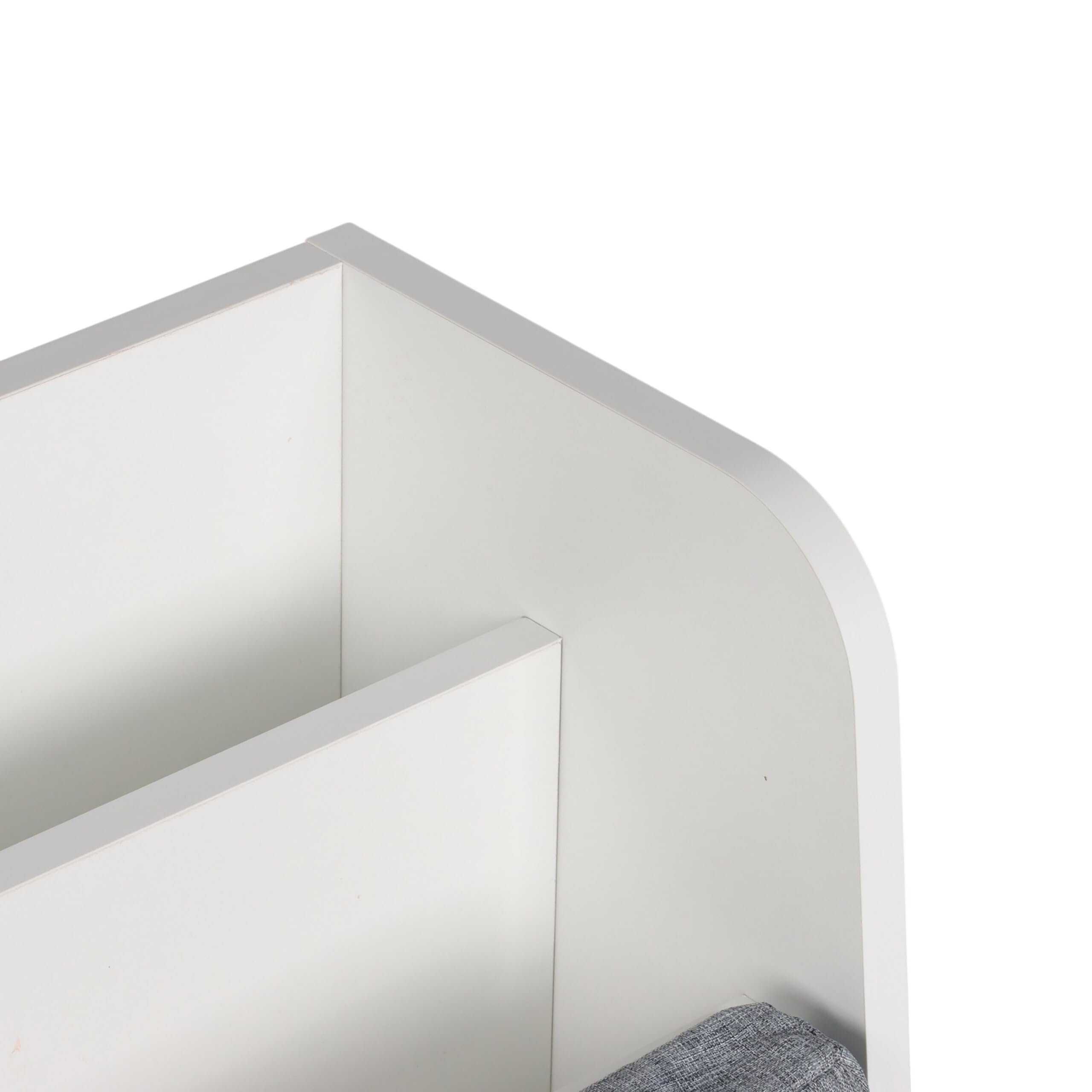 Panca per Bambini Relaxdays con Spazio per riporre, HxLxP: 70 x 100 x 45 cm, 2 cassetti, Bianco/Grigio