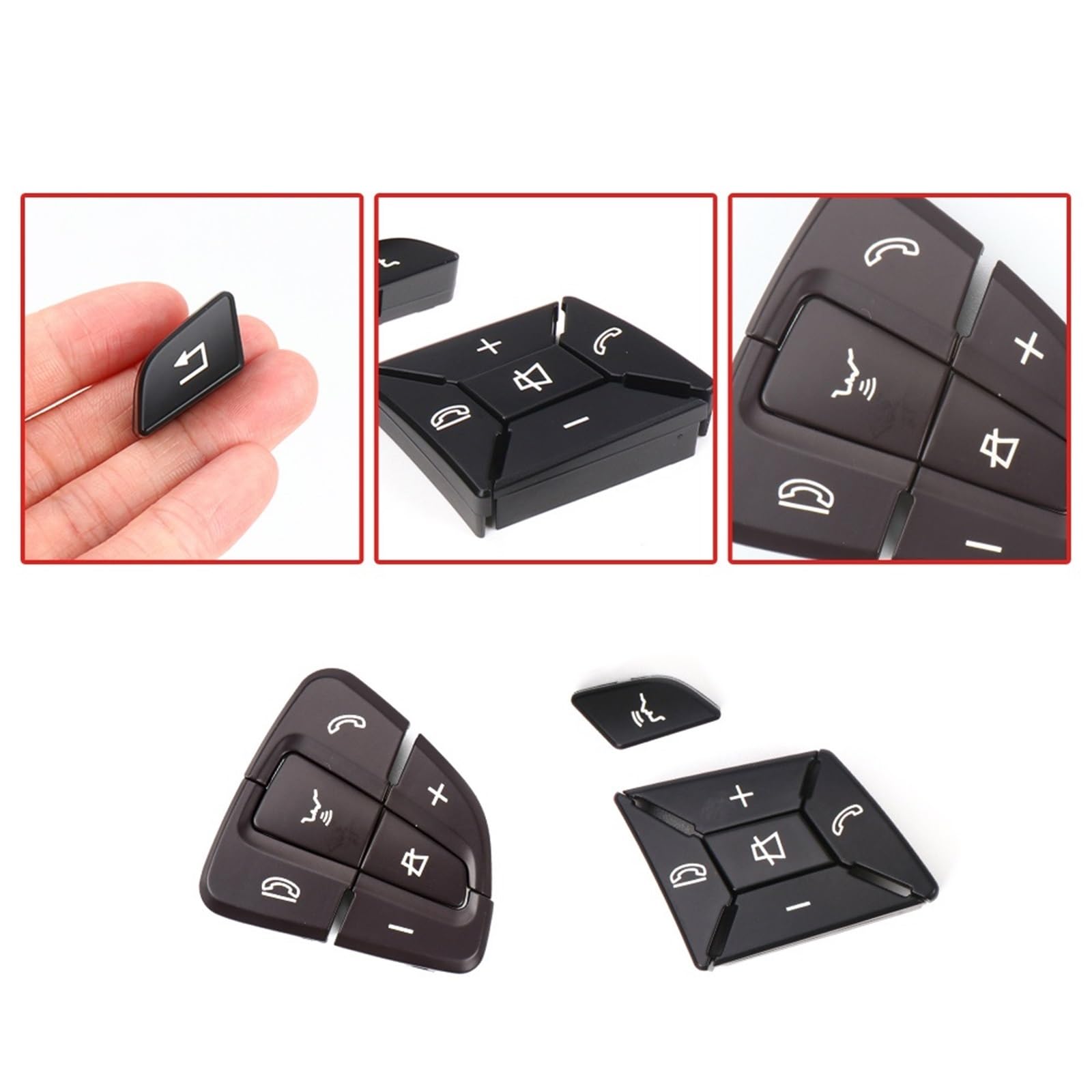 przełącznik na kierownicę Przełączniki wielofunkcyjne kierownicy samochodowej z przyciskami Pasuje do Benz ML GL AB GLA W166 W176 W246 W156(Model A Black 1 pair)