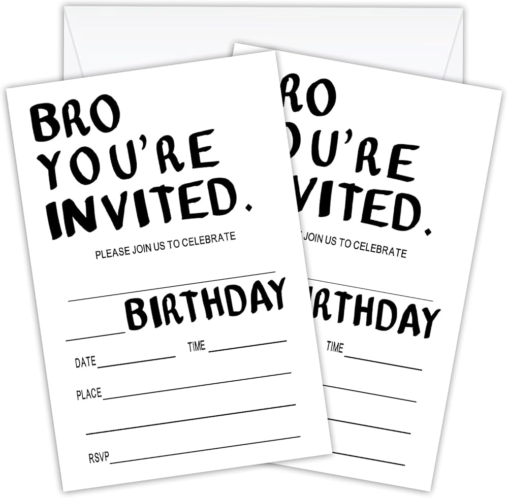 WUAWN You're Invited Birthday Invitations with Envelopes, Classic black and White Fill - In Birthday Invite Cards for Boys & Girls, Teen, Kids, Birthday Celebration Supplies -075 : Amazon.in: Toys & Games wuawn-you-re-invited-birthday-invitations-with-envelopes-classic-black-and-white-fill-in-birthday-invite-cards-for-boys-girls-teen-kids-birthday-celebration-supplies-075-amazon-in-toys-games