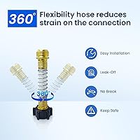Vista 4 de GLACIER FRESH Filtro de agua RV/Marine con 2 protectores de manguera flexibles, reduce en gran medida el mal sabor, olores, cloro y sedimentos