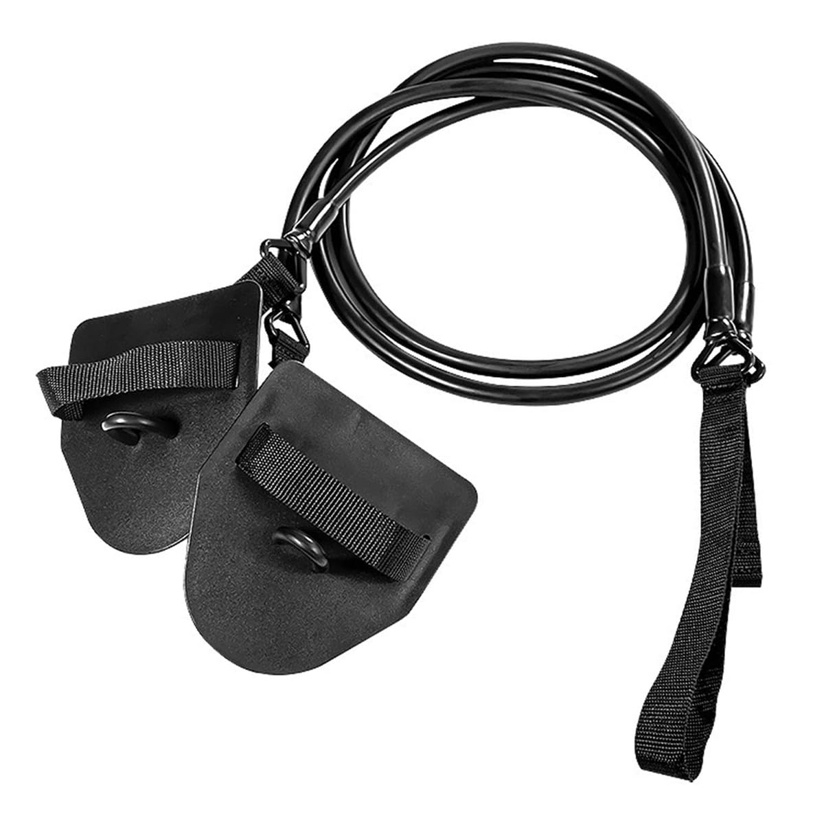 Muiltvoe Land Swimming Trainer With Hand Paddles Resistance Rope Pull Band Fitness Detachable Elastic Band For Improving Arm Strength（Black 60 Lbs）
