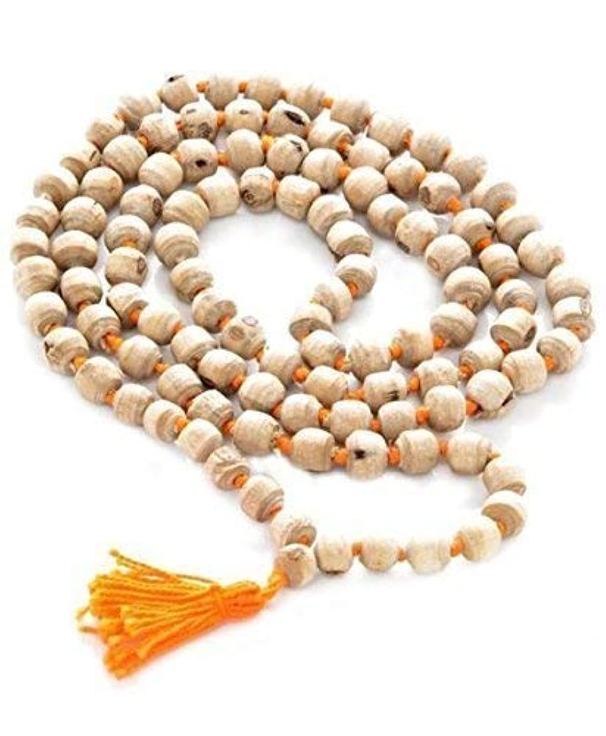 REBUY® Natural TULSI TULASI MALA Rosary 108 JAPA Bead Prayer Yoga Hindu Meditation MALA
