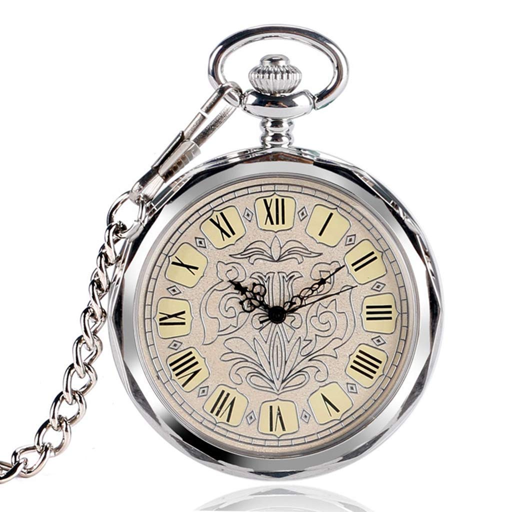 Heobllo RöVintage Röische Taschenuhr It Kette, Echanische Retro