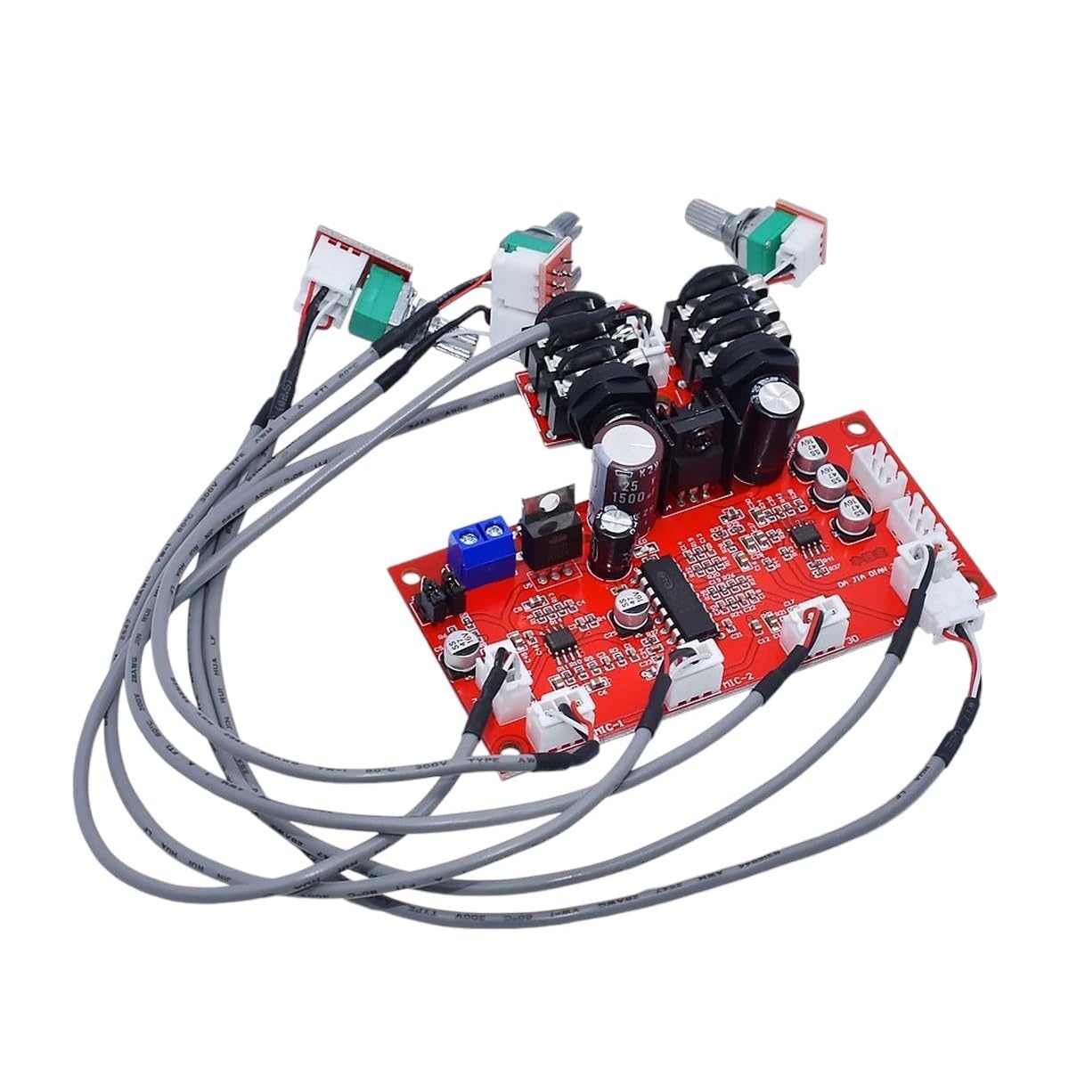 PT2399 Karaoke Reverb Board Home Theater Dynamic Microphone Electret Amplifier Module AD828 OP Amp Preamp for Amplifiers New for Arrival 2025 High for Quality