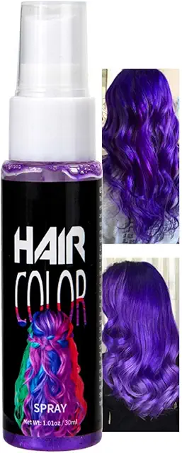 Färgbomb Hår: Lila Temporär Hårfärg Spray för Halloween & Cosplay