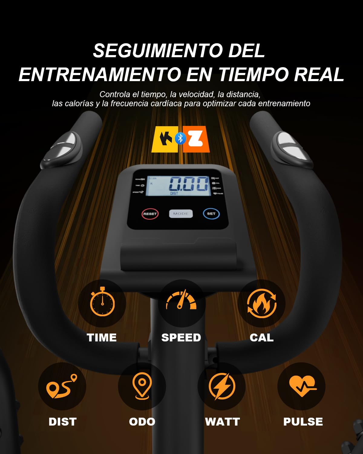 Bicicleta Elíptica para Casa, Aeriflo S100 Magnética con Bluetooth y App, Ultra Silenciosa <20dB, 16 Niveles de Resistencia, Volante 6 kg, Monitor LCD y Pulsómetro, Compacta para Piso y Apartamento