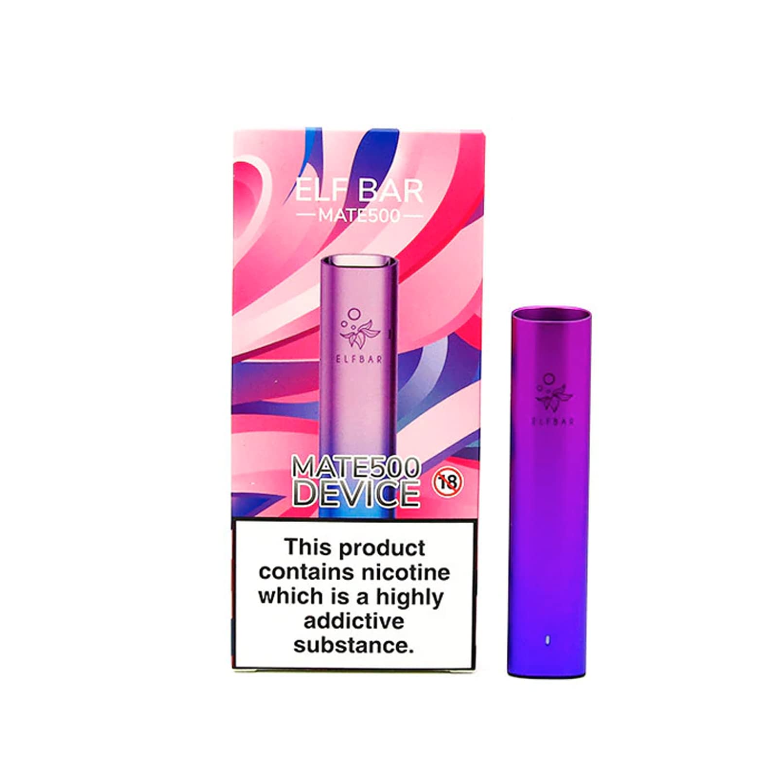 Mate500 Battery No Nicotine Rechargeable Device (Aurora Purple)