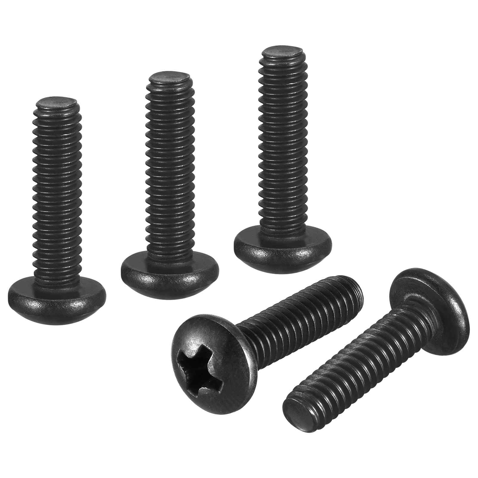 DTGN #8-32x5/8" Pan Head Machine Screws - 50pcs - Good for Machinery - 304 Stainless Steel Phillips Machine Screws Bolts - Black โ image 1
