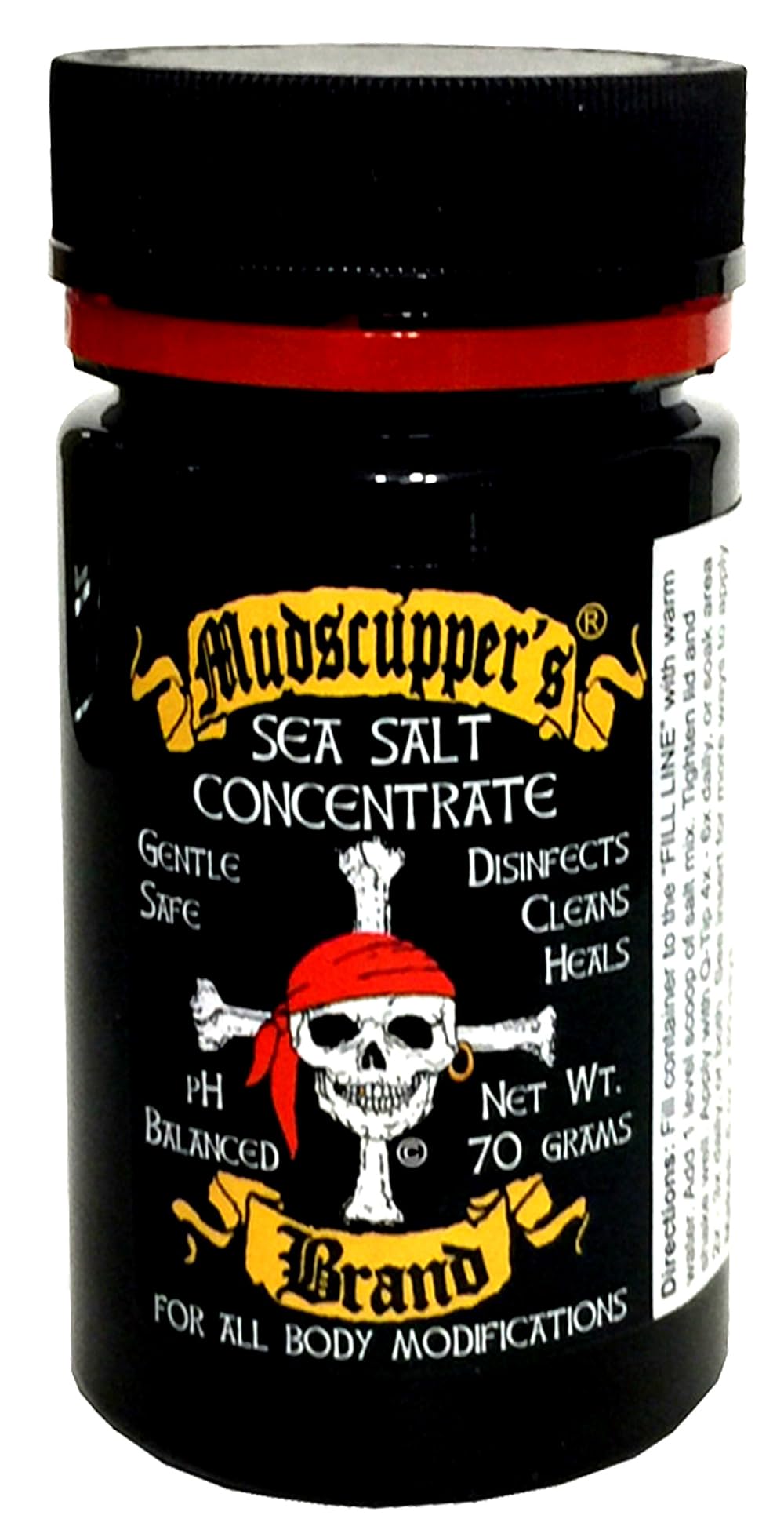Mudscupper's Sea Salt Concentrate - DIY Piercing Solution - Safe Geantle Effective - Makes 360 oz.