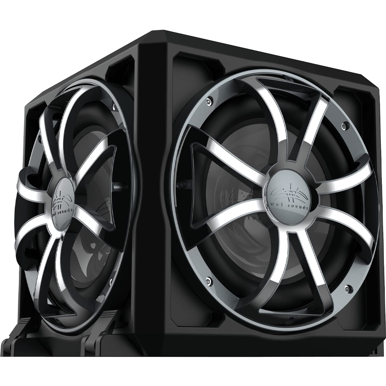 Wet Sounds | REVO 12 PSE XSG | Passive Radiator Subwoofer Enclosure with Grey Stainless Steel Grille