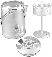Vista 3 de Coghlan's Cafetera de aluminio para 9 tazas, color plateado