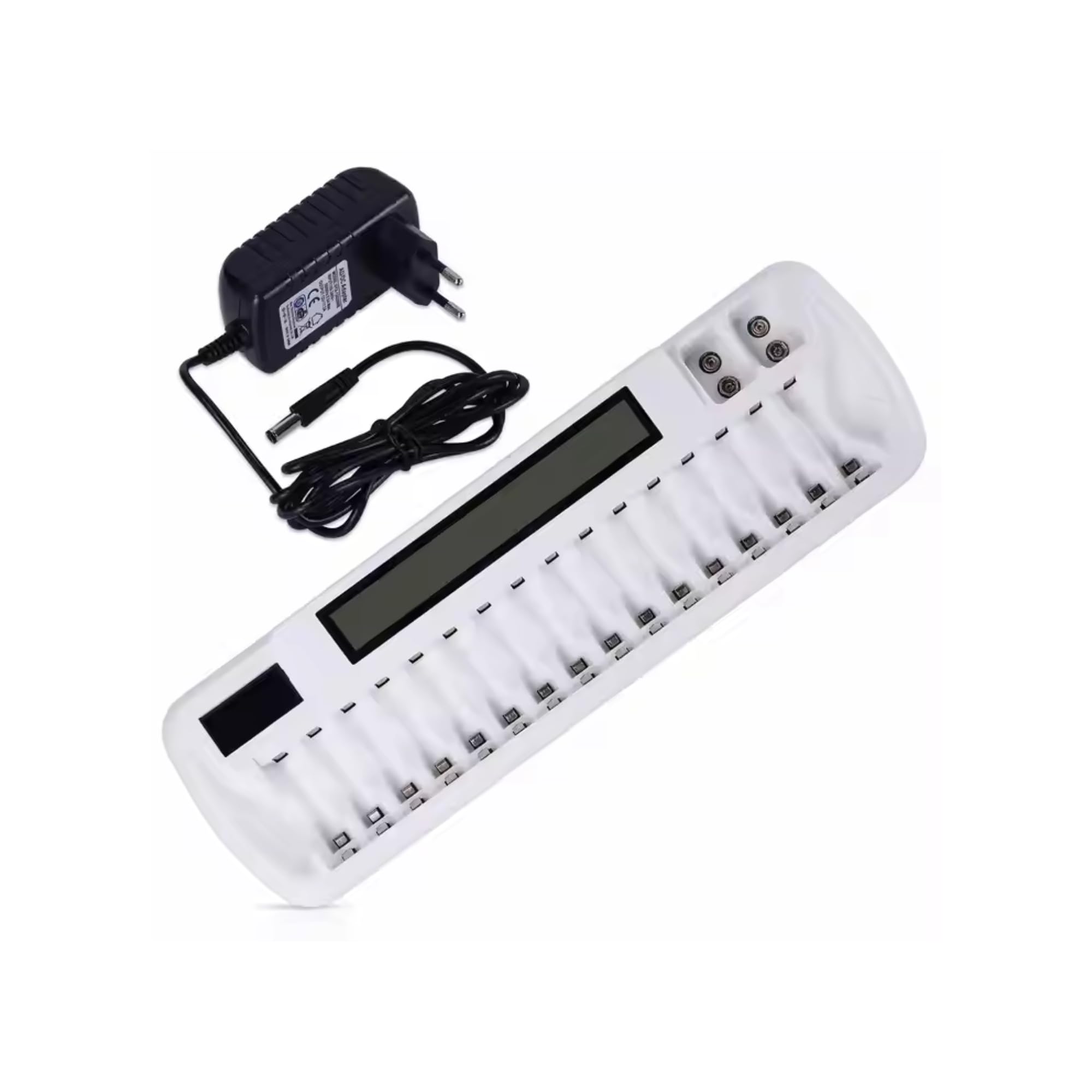 16-Cell Charger for Rechargeable Batteries with LCD Display - Smart Charger for AA, AAA NiMH/NiCd, Independent Slots, Overcharge Protection, Ideal for Home, Office, and Travel Use-image-44