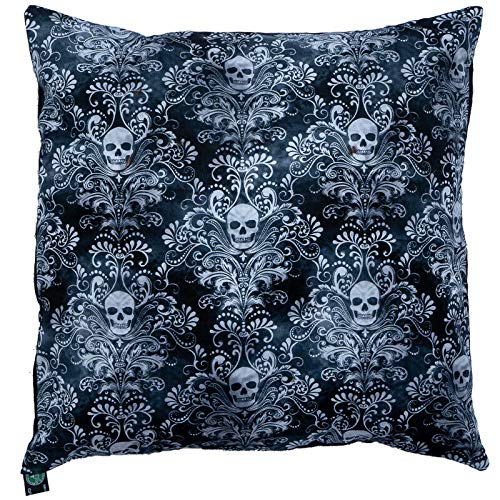 Filigree Skull Cushion Cover ~ Handmade ~ Timeless Treasures 100% Cotton — image 1