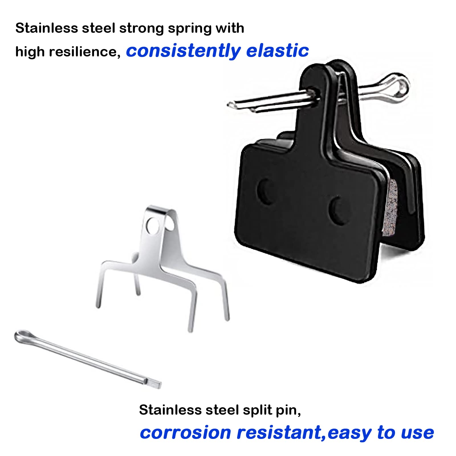 4 Paires De Plaquettes De Frein Semi-métalliques – Compatibles Shimano/Tektro, Freinage Puissant, Longue Durée