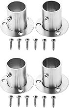 Hicello 4 pezzi flange in acciaio inox per armadio, tubazione, supporto e supporto, collegamento tra tubi, appendiabiti, 25 mm