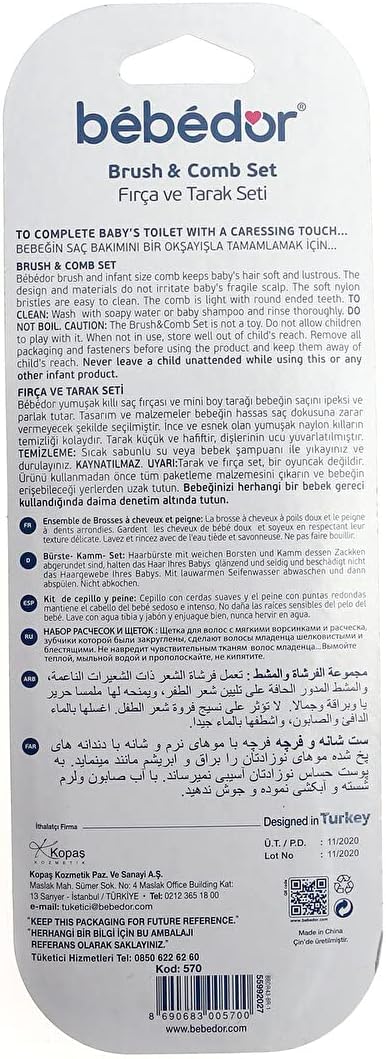 Bebedor 570 Fırça ve Tarak Set, Pembe