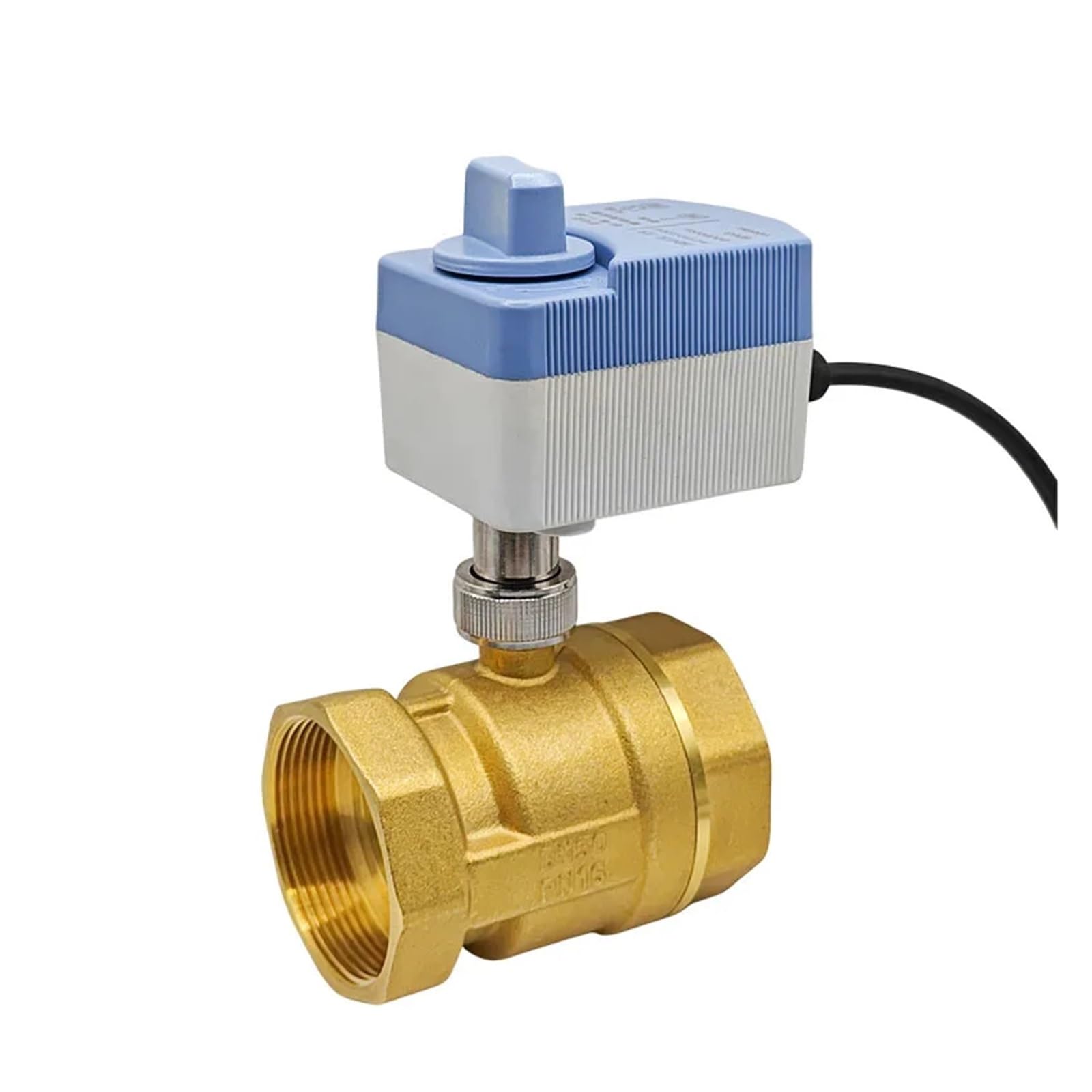 Valvola a sfera elettrica a 2 vie in ottone, grado di impermeabilità IP65, motorizzata con funzione di interruttore manuale, AC/DC 12V/24V/220V(DN25,12VDC_CR02)