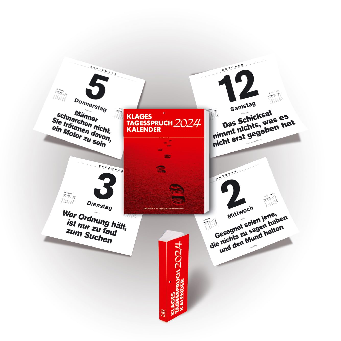Klages Tagesspruch-Kalender 2024: Kluge Sinnsprüche - geistreiche Zitate - freche Sätze : Amazon