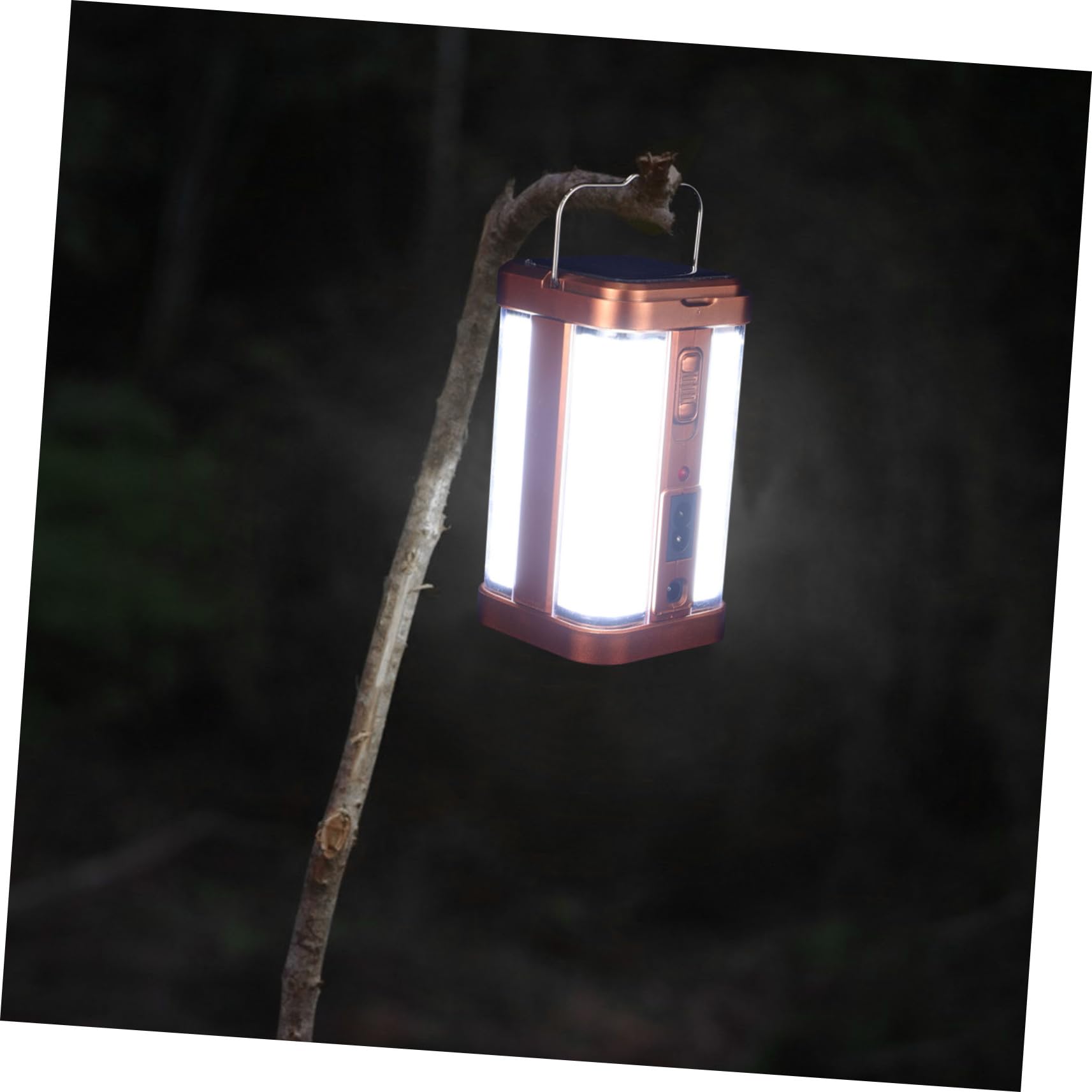 Lámpara de Camping Portátil 4v 1100mah Iluminación de Cuatro Lados Lámpara de Exterior Abs Ligera y Recargable para Acampar al Aire Libre