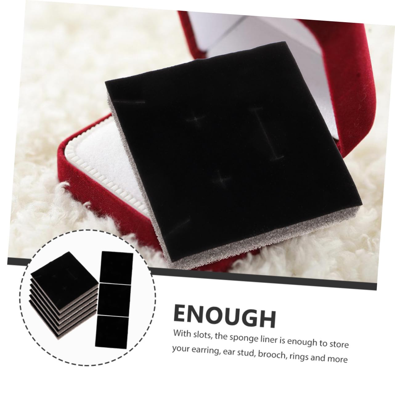 Inserciones De Esponja Para Caja De Joyería - 20 Piezas, Organizador Para Anillos Y Accesorios