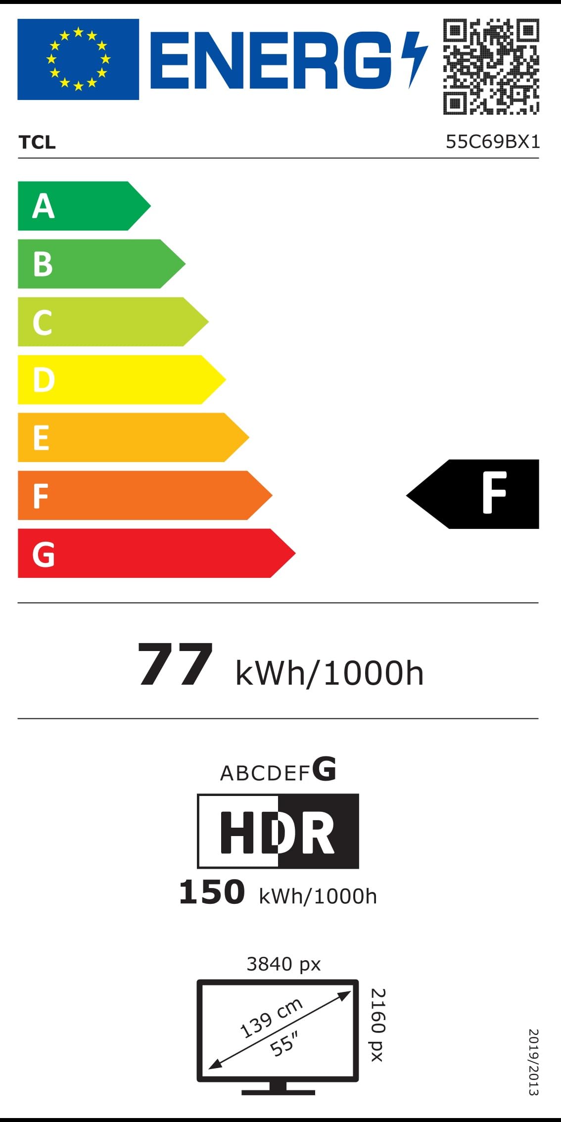 TV QLED Tcl 55C69B 139 cm 4K UHD 2024 Aluminio cepillado